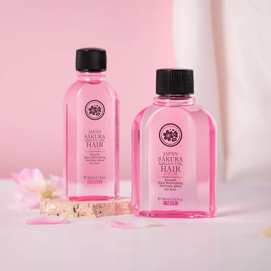 LAIKOU Japan Sakura Argan Hair Serum Nourishing Repair Split Ends