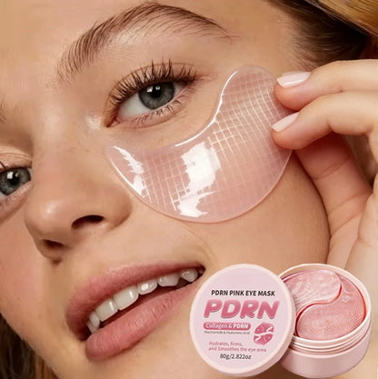 PDRN Pink Under-Eye Mask 30 Pairs Pink Gel Eye Patches Gentle