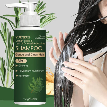 YUITIKUE 3-in-1 Herbal Shampoo | Usman Grass, Ginseng, Polygonum