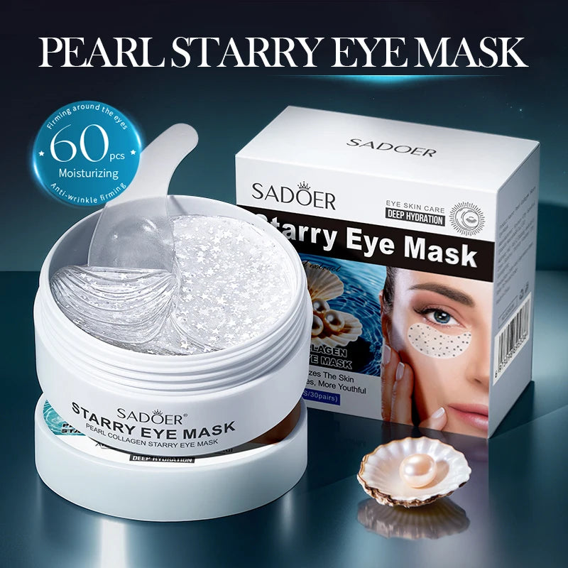 SADOER Pearl Crystal Collagen Eye Mask Anti Dark Circles Under