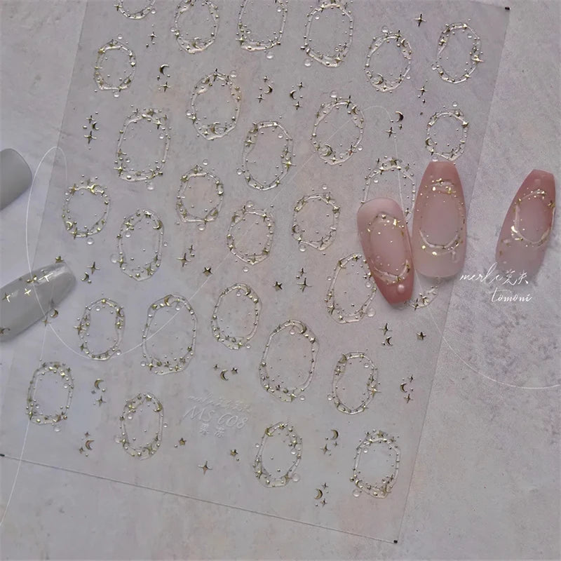 Jelly Crystal Star & Heart Nail Stickers