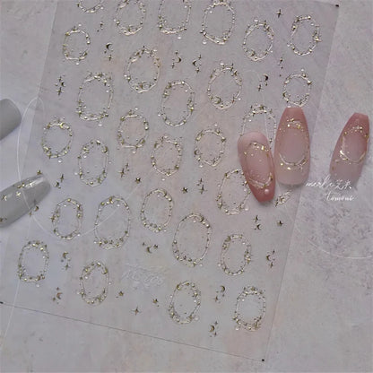 Jelly Crystal Star & Heart Nail Stickers