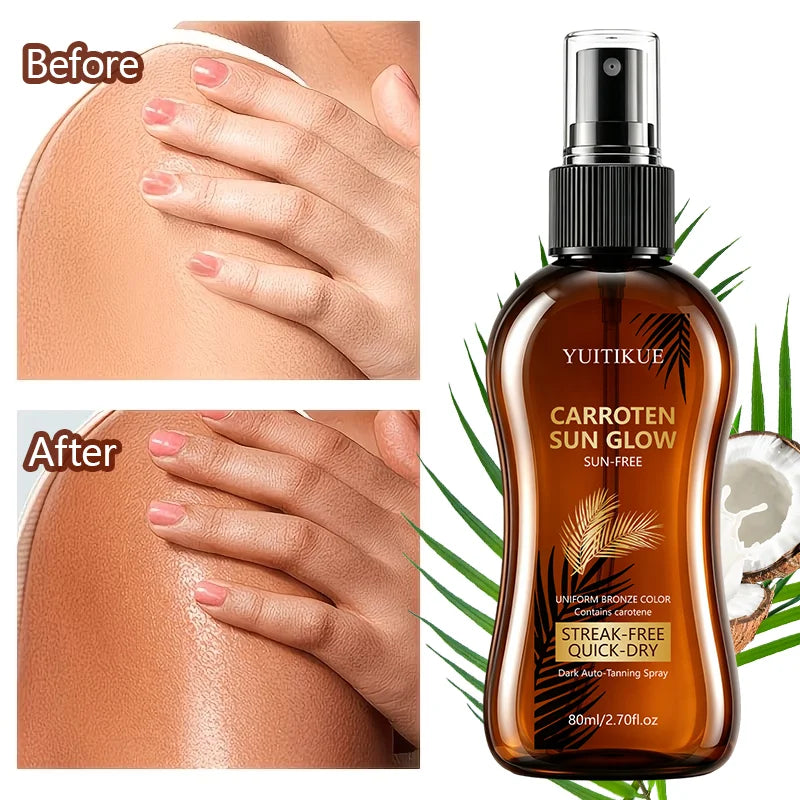 YUITIKUE 80ml Caroten Sun Free Self Tanning Spray Quick Dry