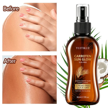YUITIKUE 80ml Caroten Sun Free Self Tanning Spray Quick Dry