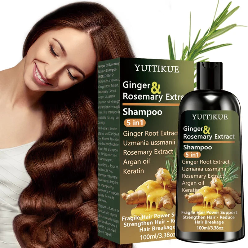 YUITIKUE Ginger Rosemary Extract Shampoo 5-in-1: Intensive
