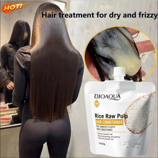 Rice Hair Mask 5 Seconds Soft Smooth Keratin Care Natural Repair