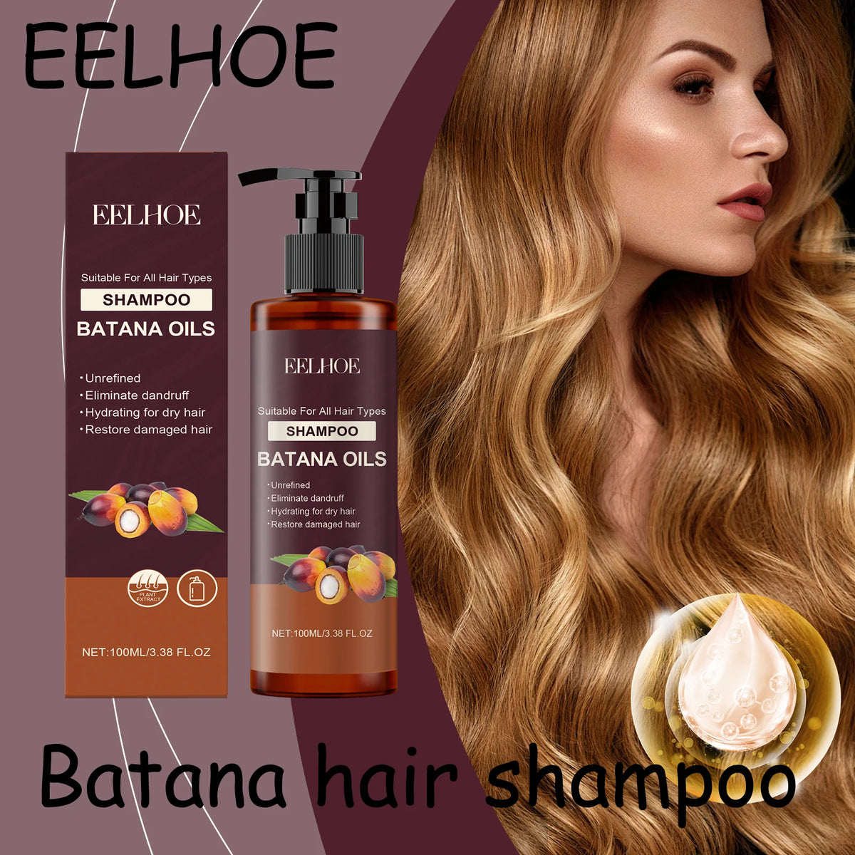 Batana Hair Shampoo Prevent Dryness Smoothing Reduce Split Ends