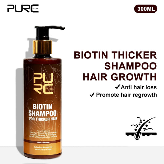 PURC 300ML Biotin Hair Shampoo Scalp Cleaning Nourishing