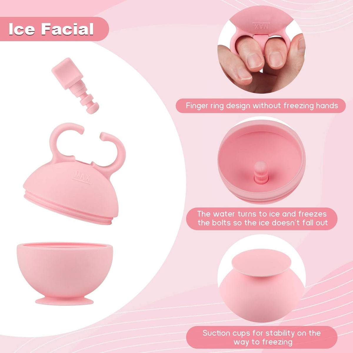Face Ice Roller 2-Pack – Reusable Ice Mold Massagers for Face, Neck & Eyes
