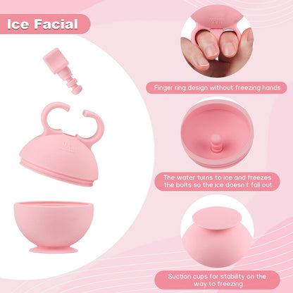 Face Ice Roller 2-Pack – Reusable Ice Mold Massagers for Face, Neck & Eyes