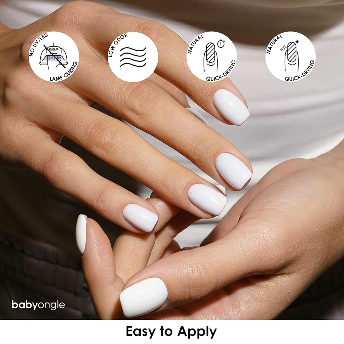 White Quick-Dry Nail Polish – 14ml Chip-Resistant Nail Lacquer