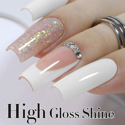 Sheer White Gel Nail Polish – Soak-Off UV/LED Gel Color, 15 ml