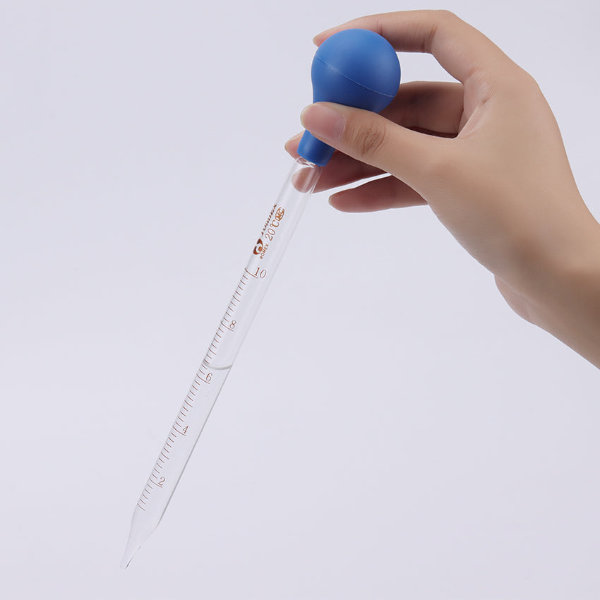 Glass Scale Dropper – Blue Rubber Head, 5ml or 10ml, for Serums