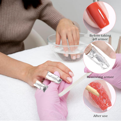 200-Piece Gel Nail Polish Remover Foil Wraps with Cotton Pads
