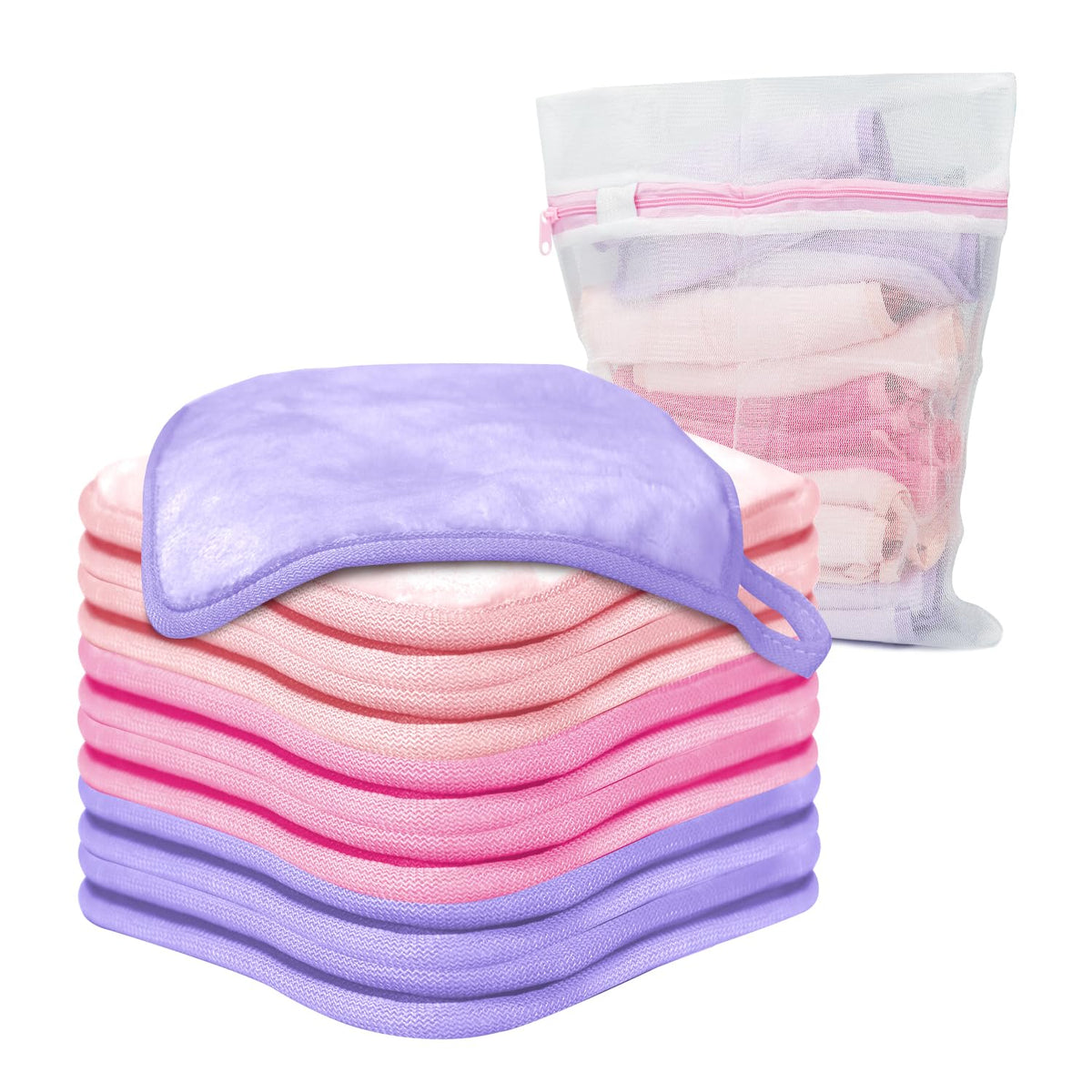 Reusable Makeup Remover Cloths – 12 Pack, Soft Microfiber Face Towels