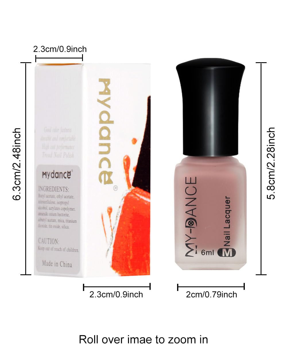 Matte Nude Pink Nail Polish – Quick-Dry Milky Peach Velvet Nail Lacquer