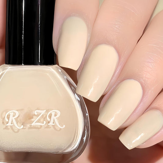 Pastel Yellow Quick-Dry Nail Polish – 15ml Glossy Air Dry Nail Lacquer