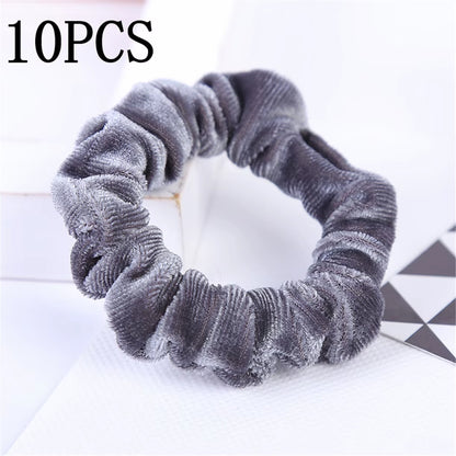 Velvet Hair Scrunchies Set