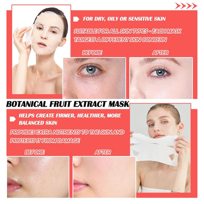 20-Piece Hydrating Facial Sheet Mask Set – Daily Moisturizing Face Masks