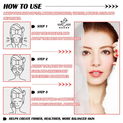20-Piece Hydrating Facial Sheet Mask Set – Daily Moisturizing Face Masks