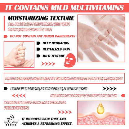 20-Piece Hydrating Facial Sheet Mask Set – Daily Moisturizing Face Masks