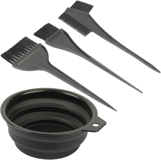 Hair Mask & Treatment Applicator Kit – 4 Pcs Brushes, Comb and Silicone Mixing Bowl