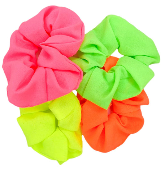 Neon Scrunchies – Elastic Hair Ties in Bright Assorted Colors
