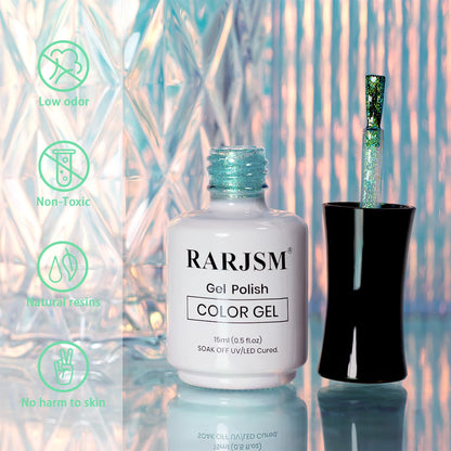 Mermaid Blue-Green Glitter Gel Nail Polish – 15ml