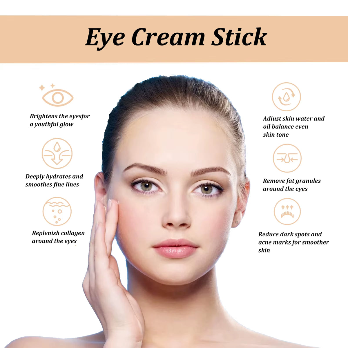 Snail Peptide Eye Cream Stick – Moisturizing Under-Eye Balm