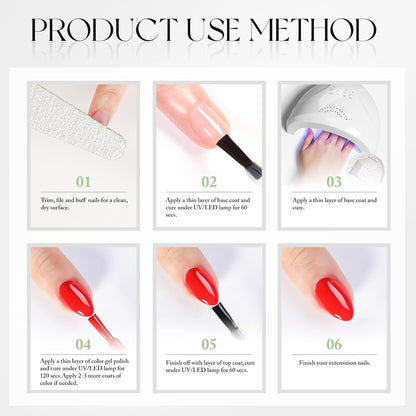 Sheer White Gel Nail Polish – Soak-Off UV/LED Gel Color, 15 ml
