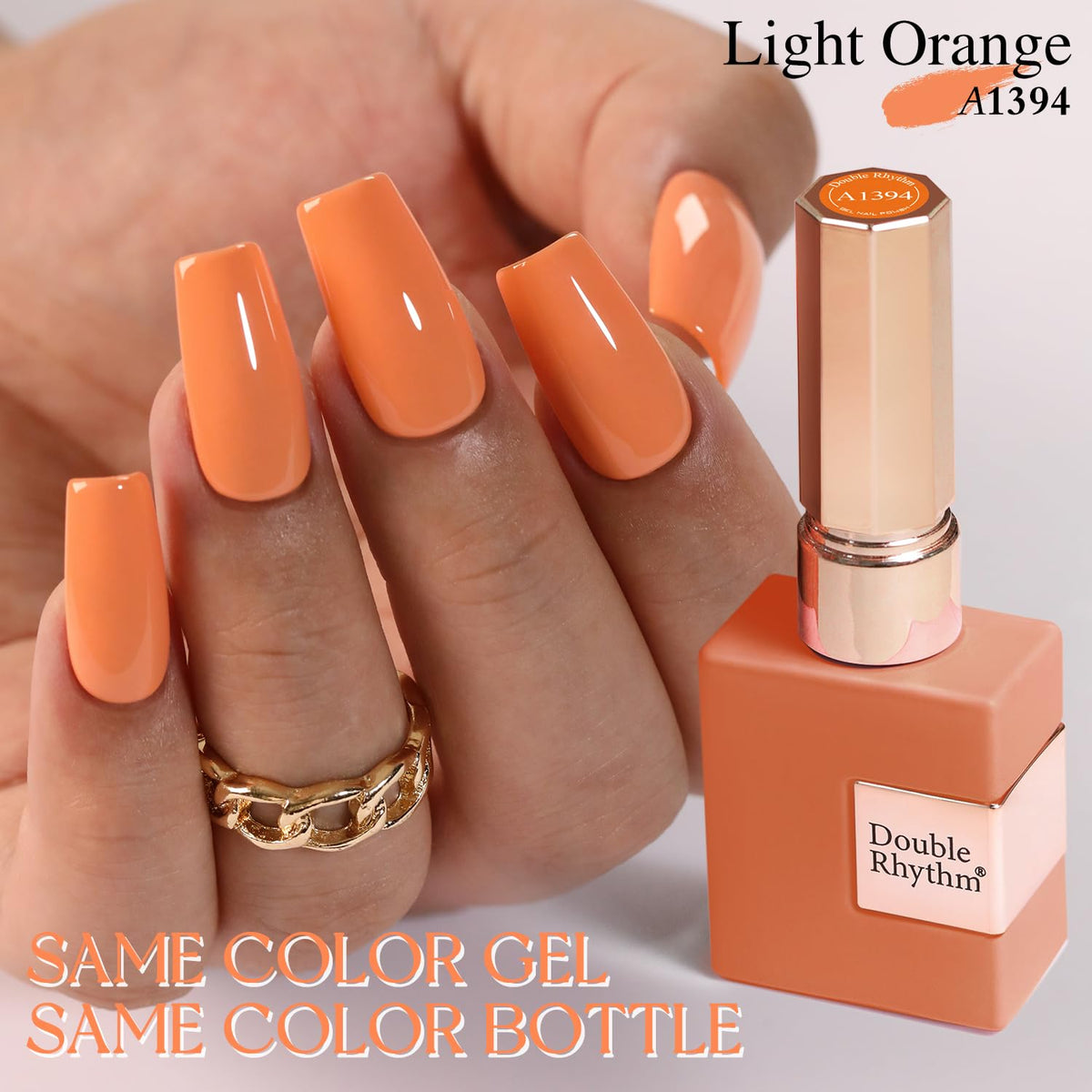 Milky Orange Sheer Gel Nail Polish – Soak-Off UV/LED Gel Color, 15 ml