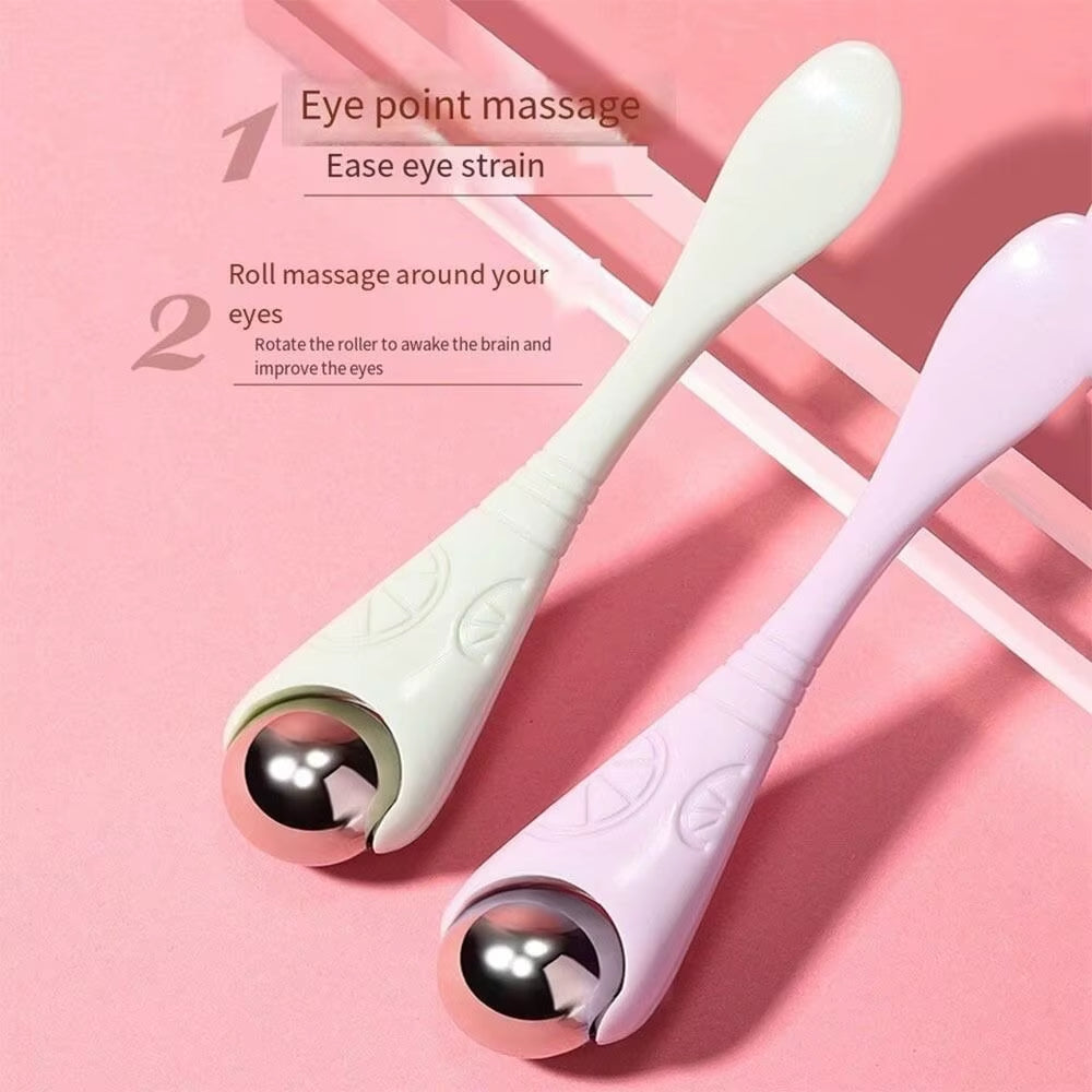 Dual-Head Eye Cream Massage Roller Stick – Facial Serum Applicator Tool