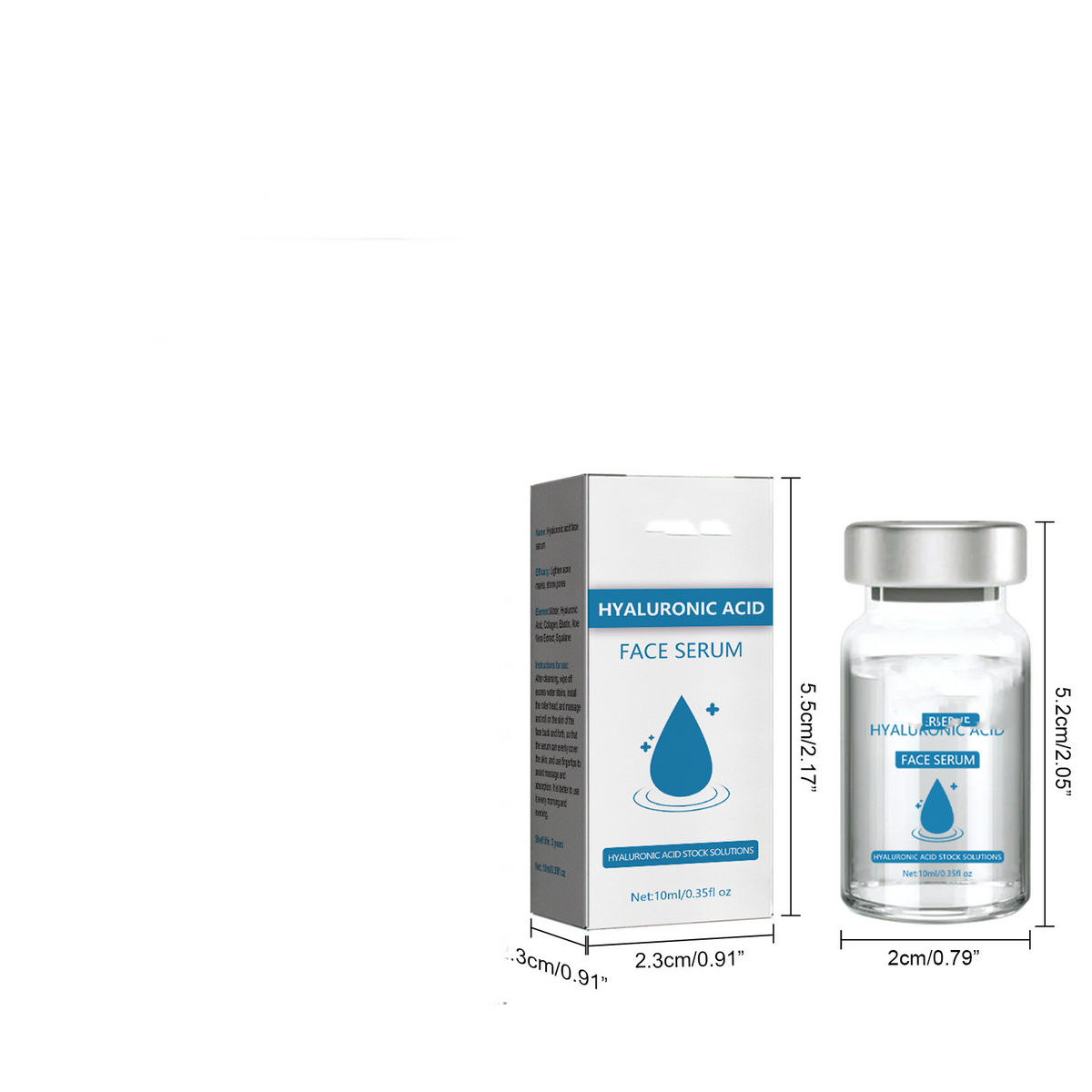 Hyaluronic Acid Face Serum – Glass Bottle