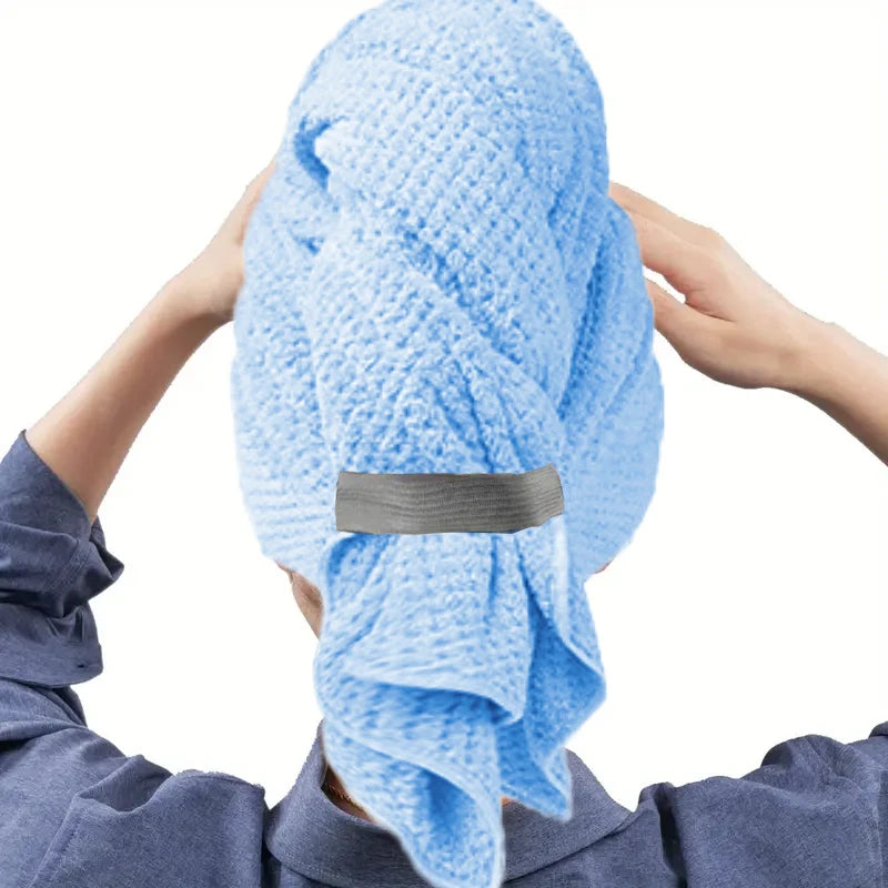 Microfiber Hair Towel Wrap – Quick Dry, Elastic Band