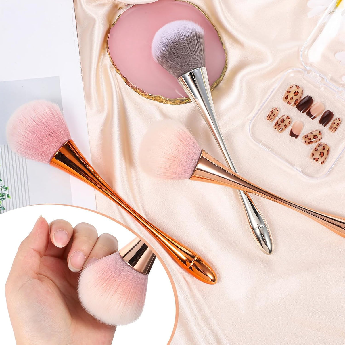 Nail Dust Brush Set – 3 Pcs, Soft Bristles for Manicure Clean-Up