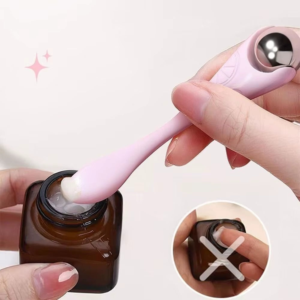 Dual-Head Eye Cream Massage Roller Stick – Facial Serum Applicator Tool