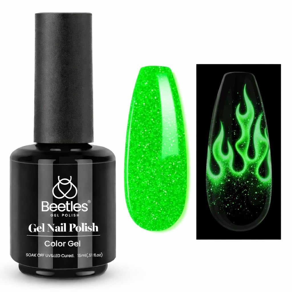 Glow in the Dark Green Gel Nail Polish