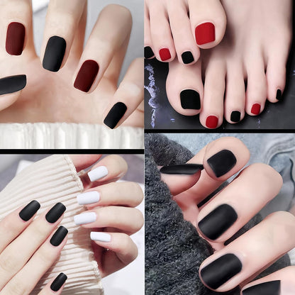 Matte Black Nail Polish – Quick-Dry Vegan Velvet Finish Nail Lacquer