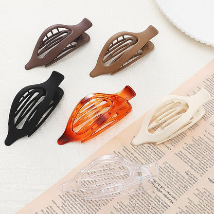 Flat Hair Clip 6 Pcs Claw Clips Hair Accessories for Women -Transparent