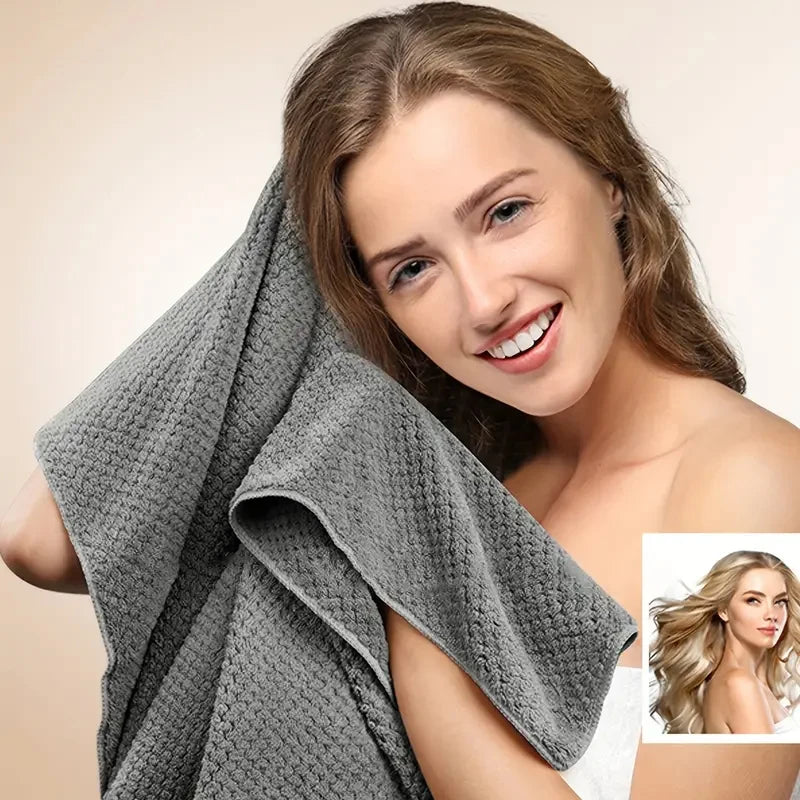 Microfiber Hair Towel Wrap – Quick Dry, Elastic Band