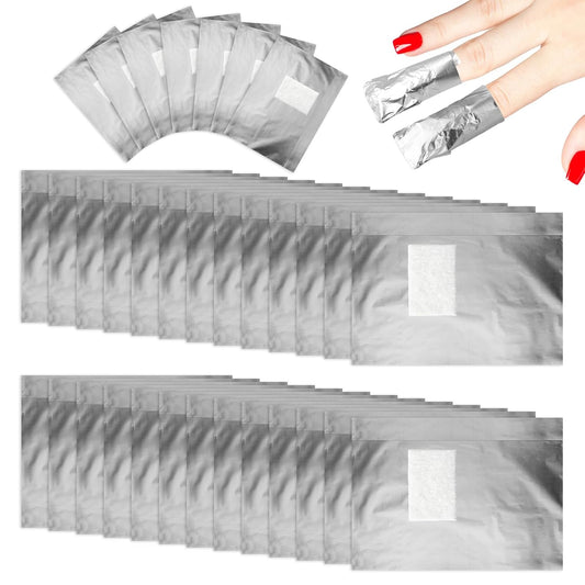 400-Piece Nail Polish Remover Foil Wraps – Soak-Off Gel Polish Removal Wraps