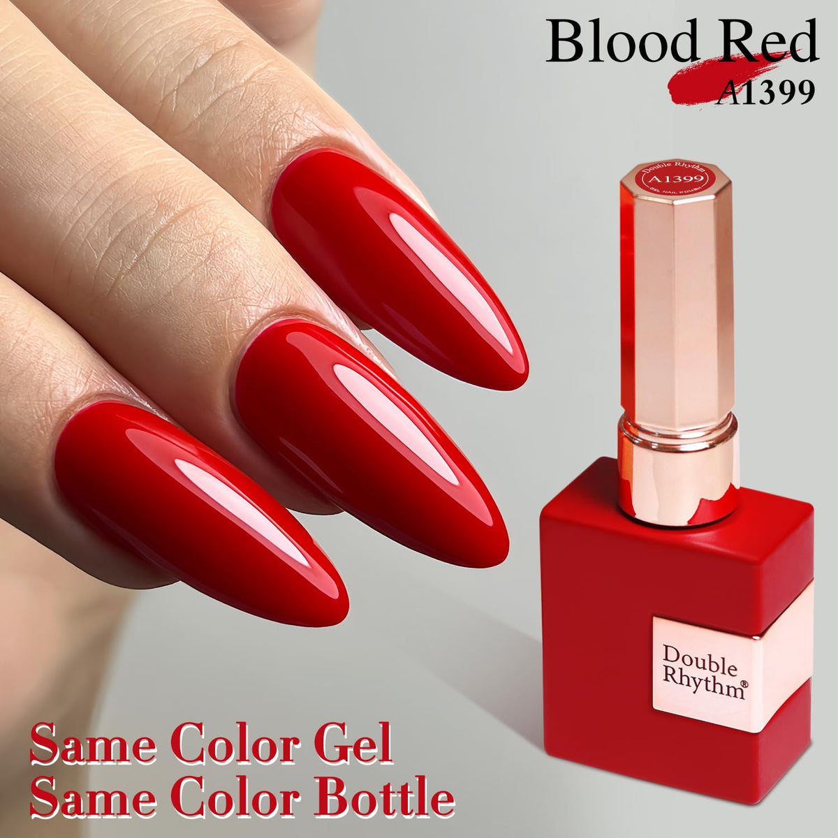 Sheer Red Gel Nail Polish – Soak-Off UV/LED Gel Color, 15 ml