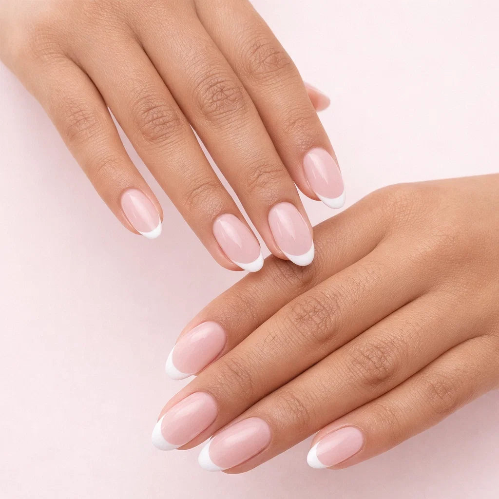 French Tip Press-On Nails (24pcs Set)